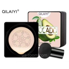 Кушон для лица  Qilaiyi Avocado Cushion CC Cream/Peach Cushion CC Cream (Бежевый натуральный)