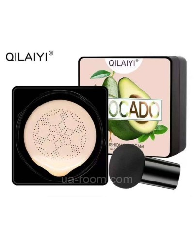 Кушон для лица  Qilaiyi Avocado Cushion CC Cream/Peach Cushion CC Cream (Бежевый натуральный)