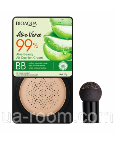 Кушон с алое вера Bioaqua Aloe Vera 99% Air Cushion BB Cream, 20 г.