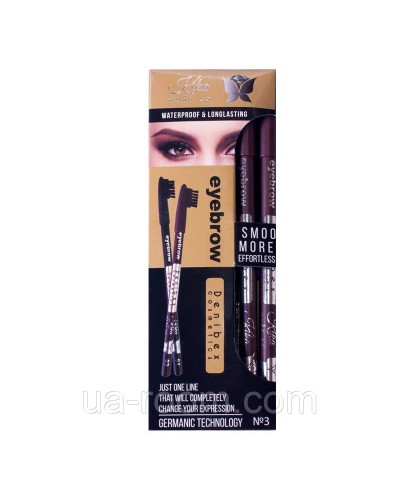 Карандаши для бровей Kika Make Up, 6 цветов.